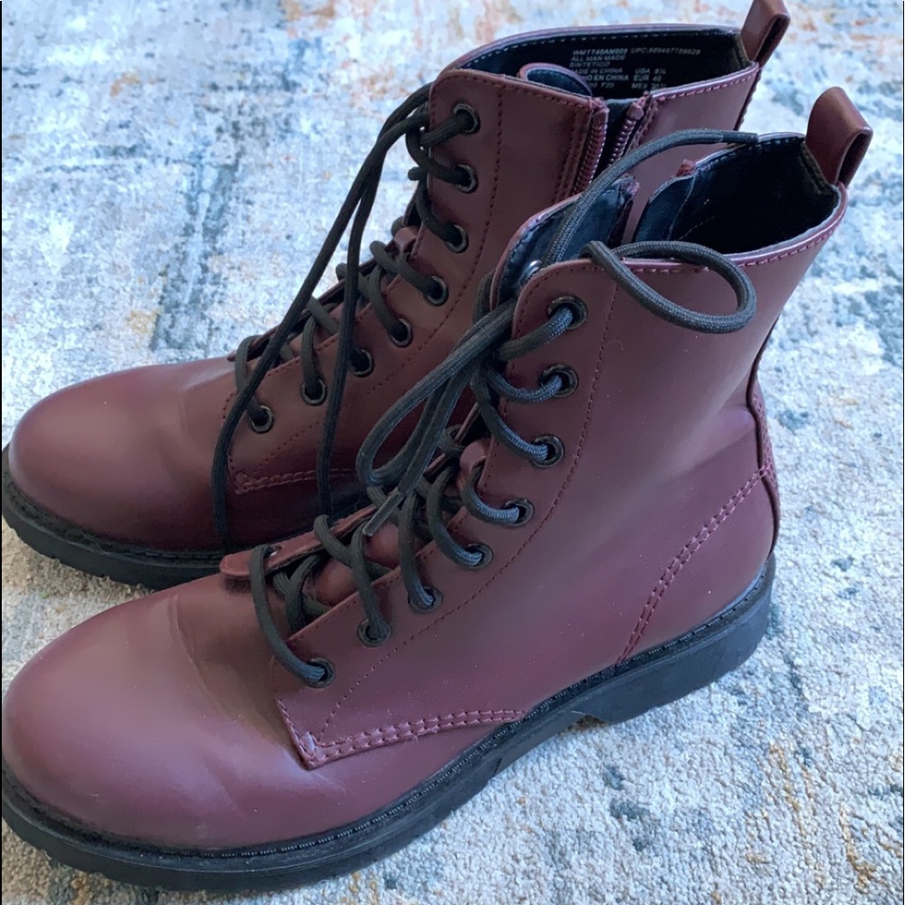 Maroon boots